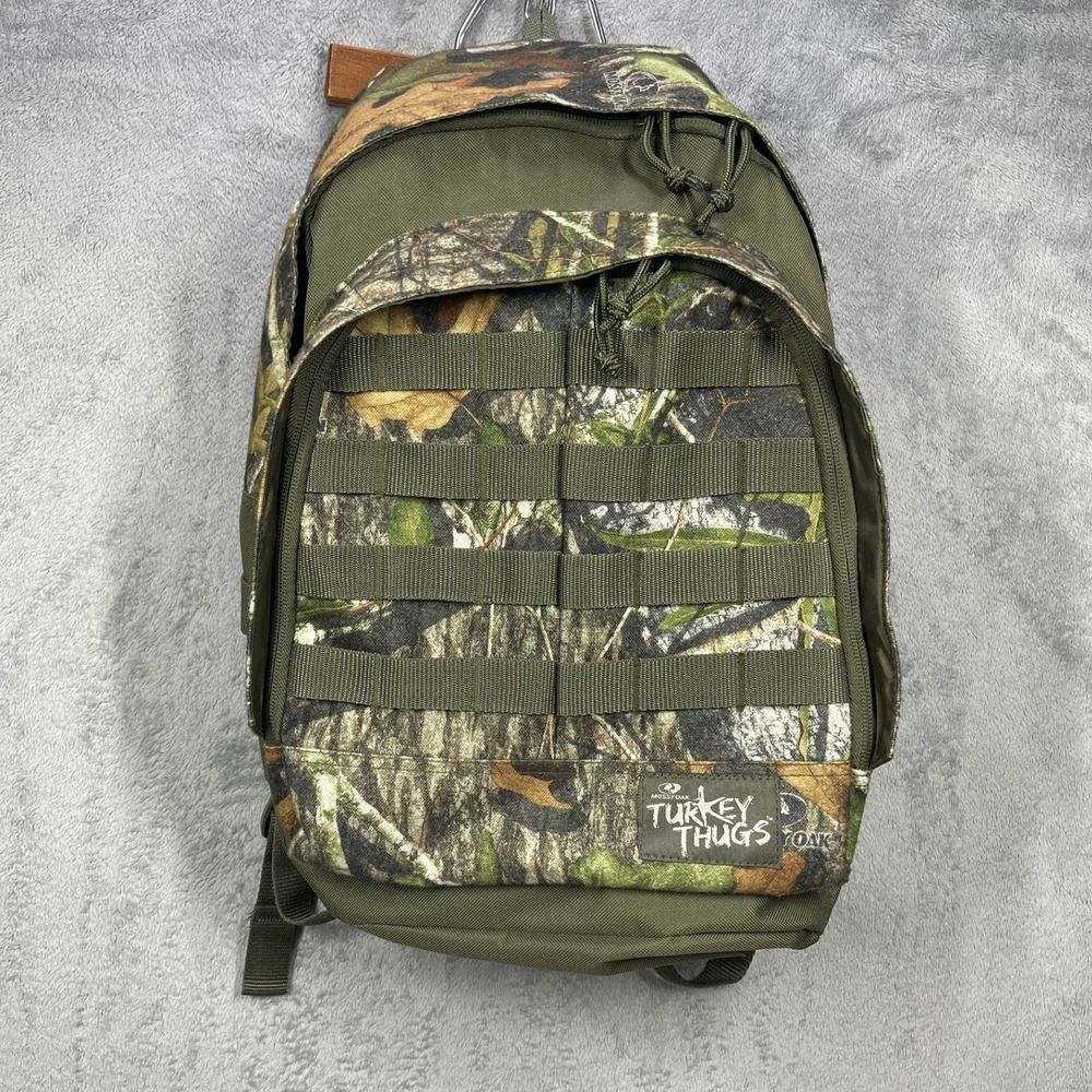 Mossy‎ Oak Turkey Thugs Backpack Mens OS Green Camo Tactical MOLLE School